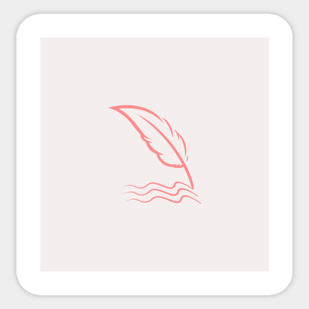 BiblioFiles Feather Pocket Sticker by BiblioFiles